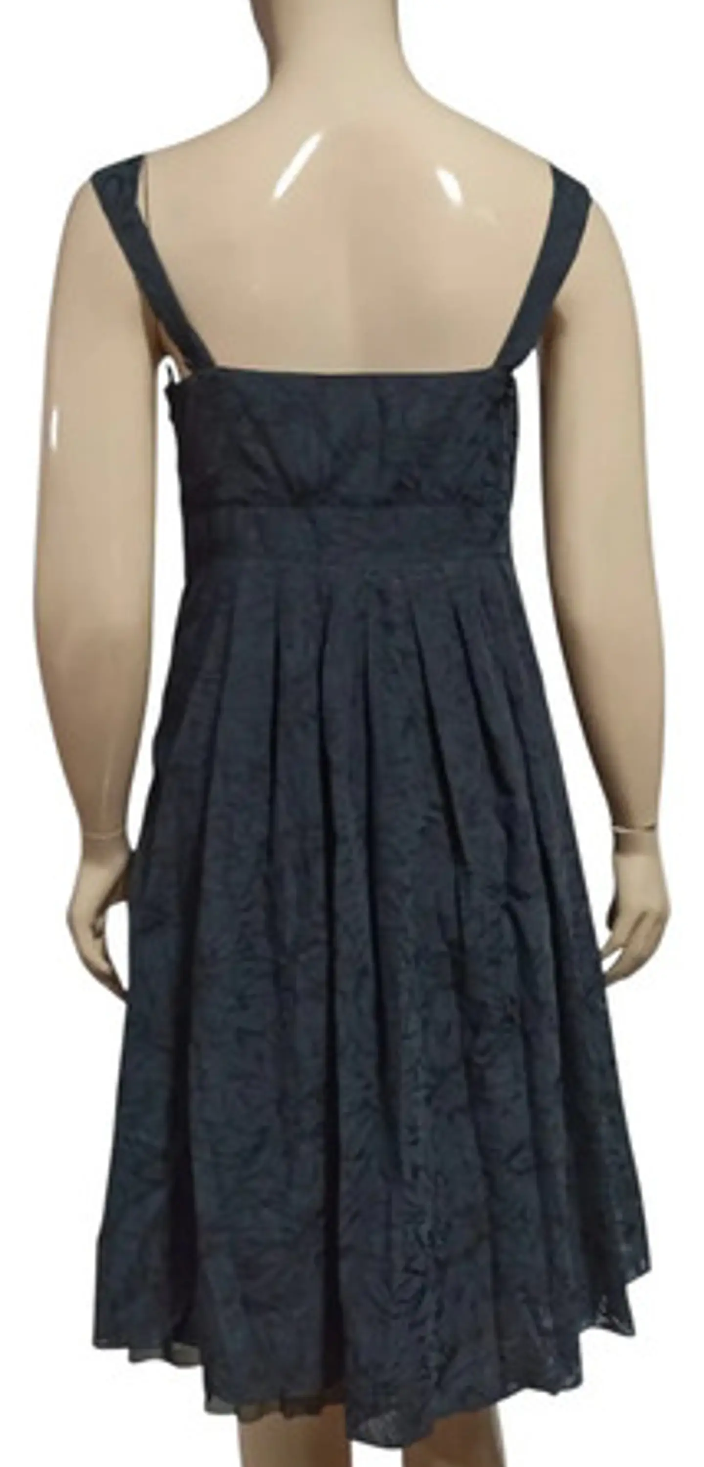 Vestido Negro Midi Semi Formal De Algodón Importado Talla M 6