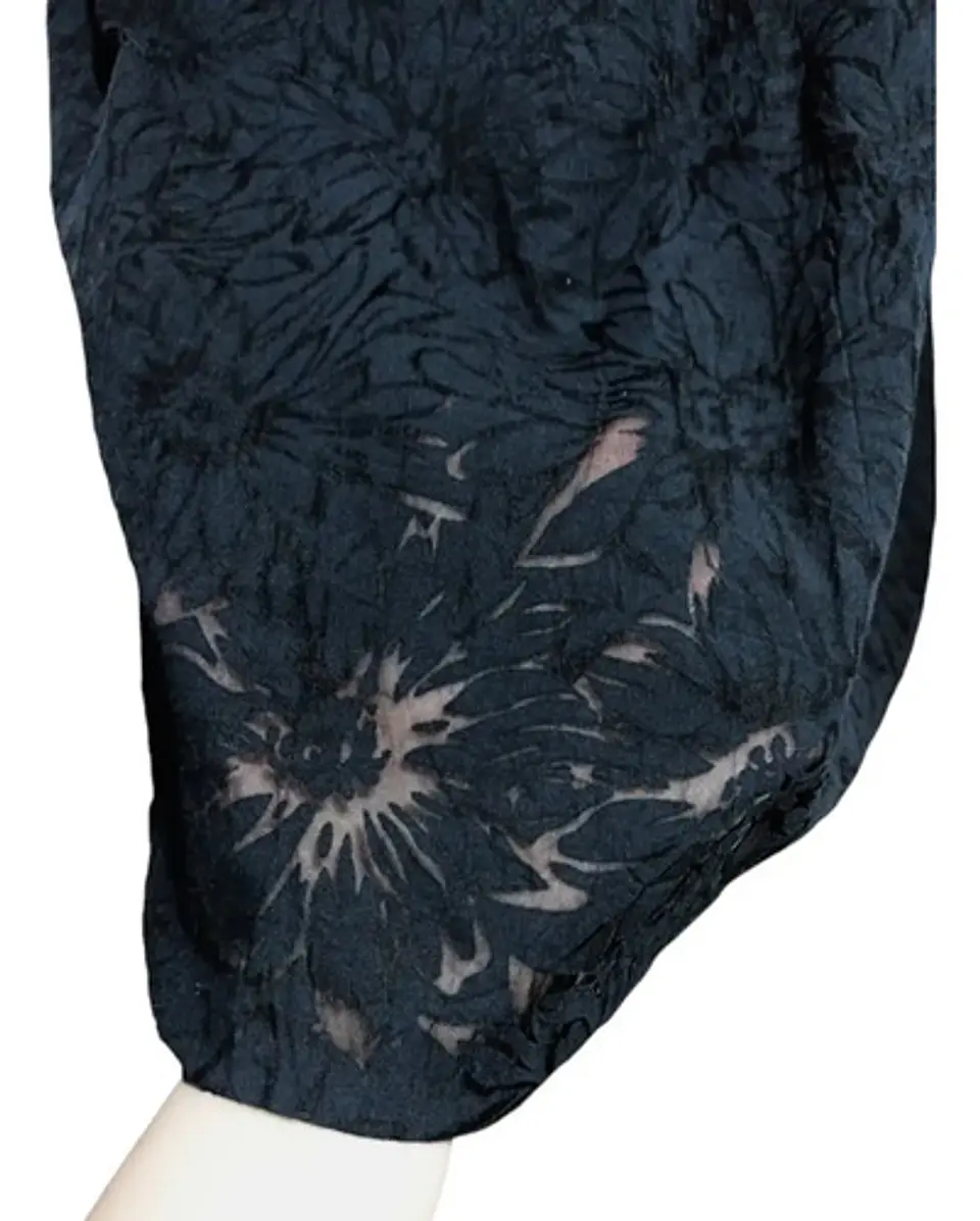 Vestido Negro Midi Semi Formal De Algodón Importado Talla M 7