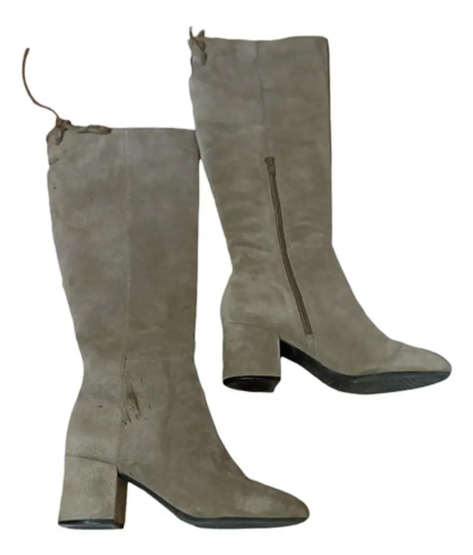 Botas De Gamuza Aerosoles Taco De Bloque - Talla 39 6