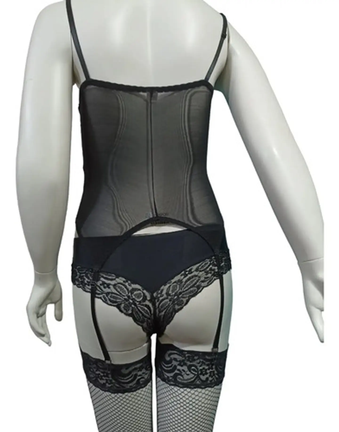 Bustier Tipo Corset Con Portaliga Flirty & Fun Mujer Talla M 4