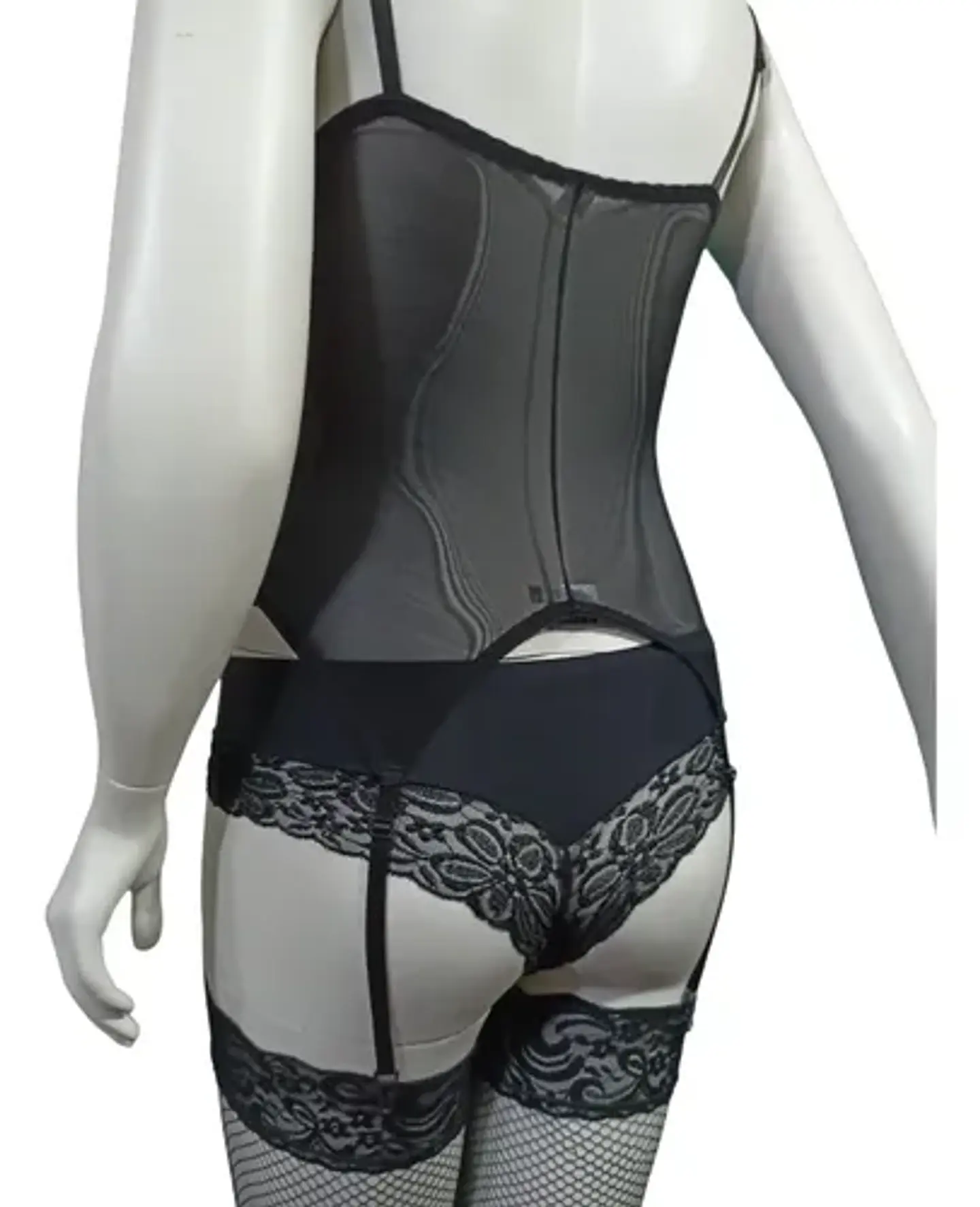 Bustier Tipo Corset Con Portaliga Flirty & Fun Mujer Talla M 5