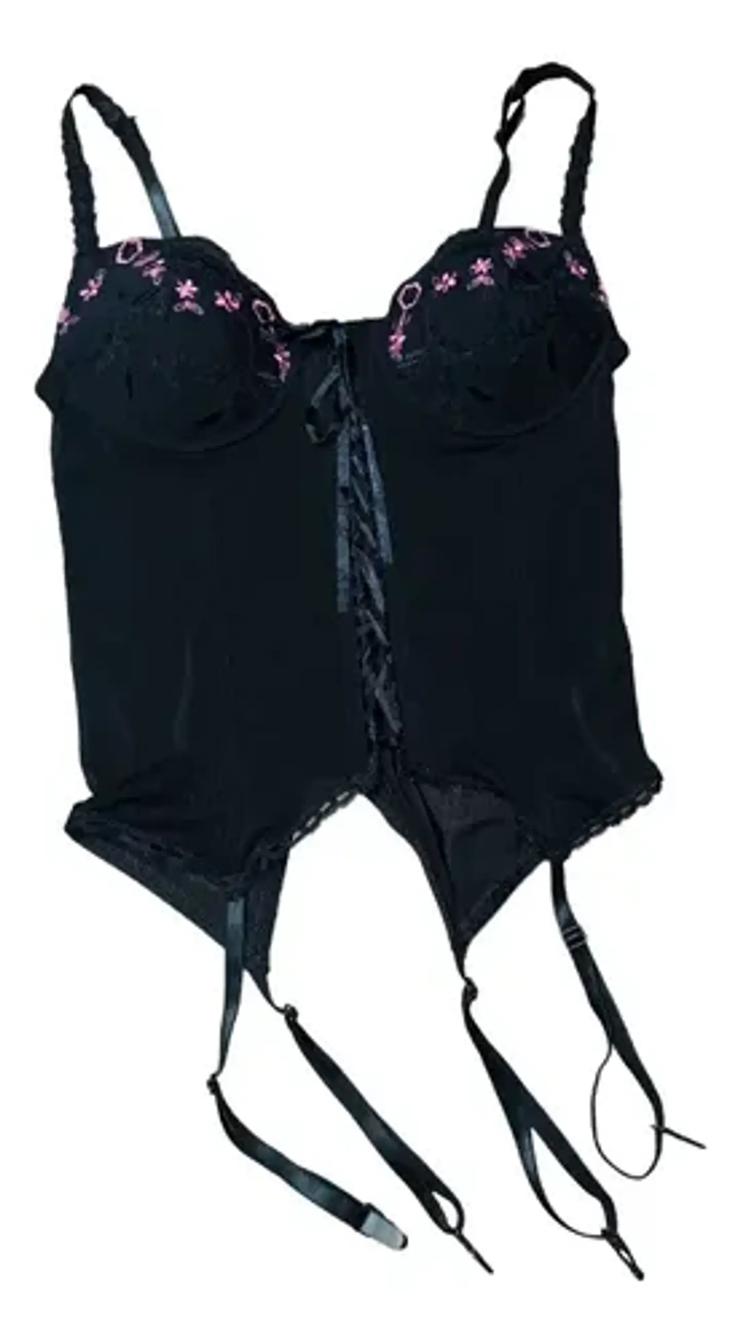 Bustier Tipo Corset Con Portaliga Flirty & Fun Mujer Talla M 6