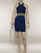 Vestido De Fiesta Corto Cuello Halter Cintura Strass - Talla S - Miniatura 2