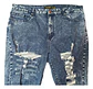 Jeans Desteñidos Rasgados Corte Skinny Talla Grande 56 - Miniatura 3
