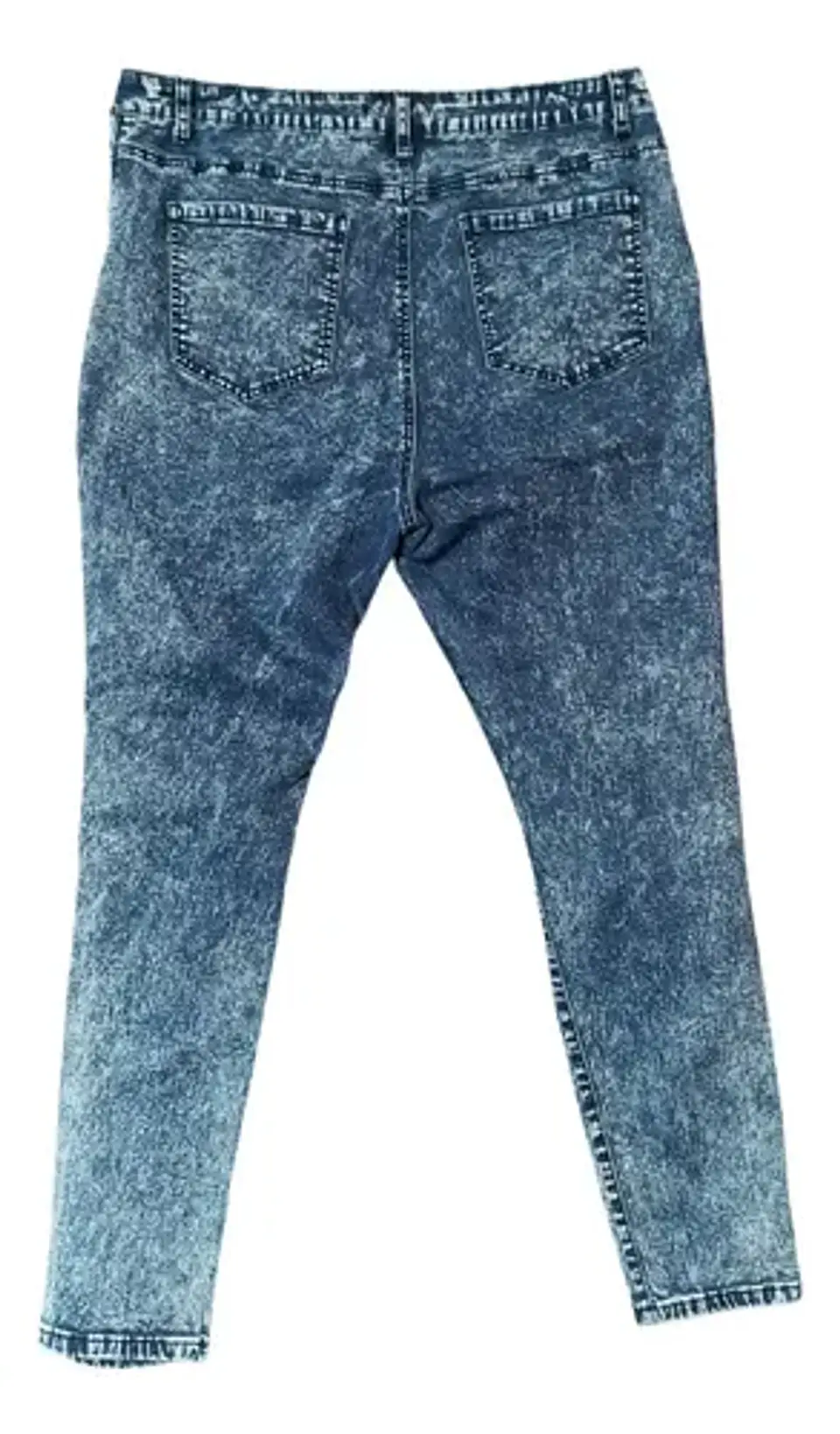 Jeans Desteñidos Rasgados Corte Skinny Talla Grande 56 7