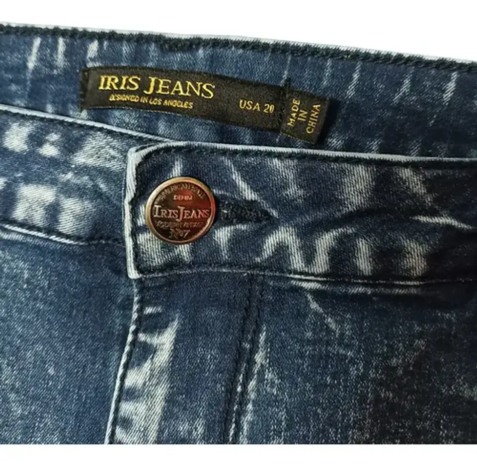 Jeans Desteñidos Rasgados Corte Skinny Talla Grande 56 8
