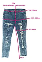 Jeans Desteñidos Rasgados Corte Skinny Talla Grande 56 - Miniatura 10