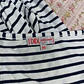Vestido Cruzado Didi A Rayas Azules Blancas Y Encaje Talla M - Miniatura 7