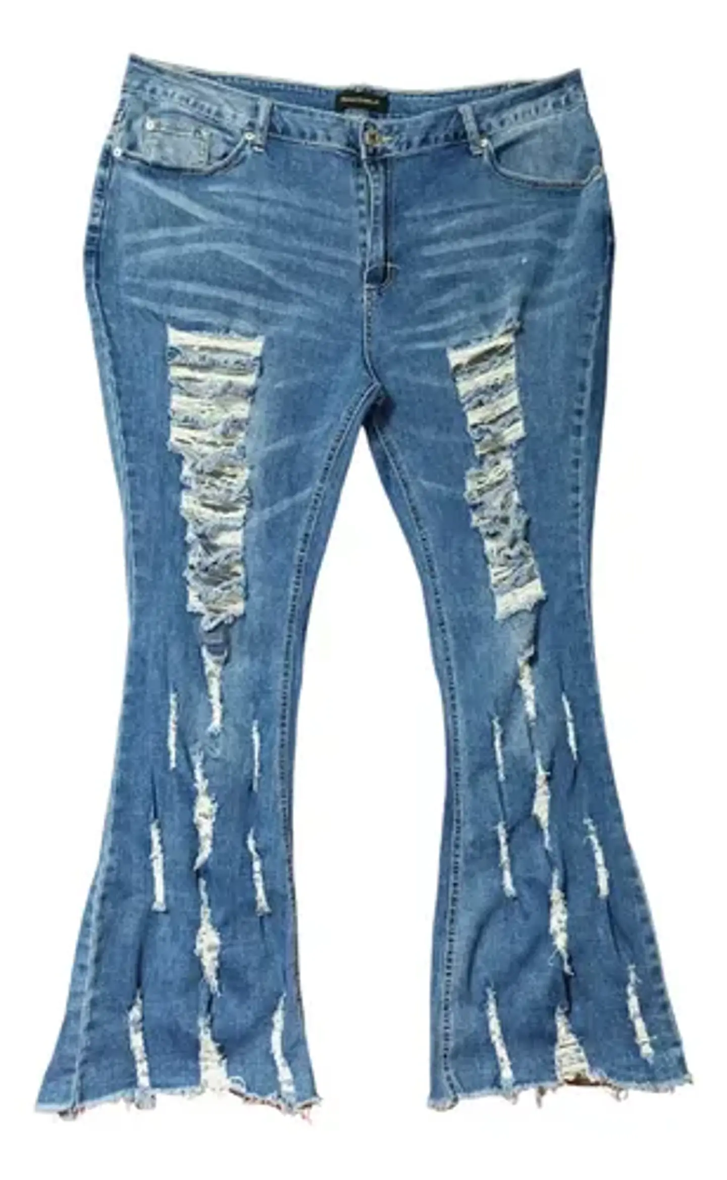 Jeans Rasgados Bootcut Ashley Stewart - Talla 56 2