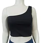 Crop Top Negro Asimétrico Sybilla - Talla L - Miniatura 2