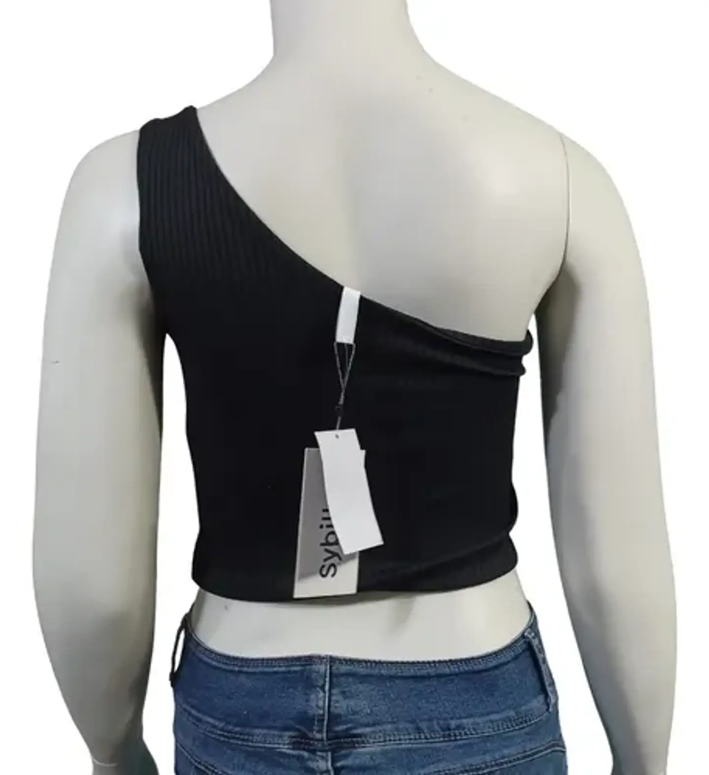 Crop Top Negro Asimétrico Sybilla - Talla L 5