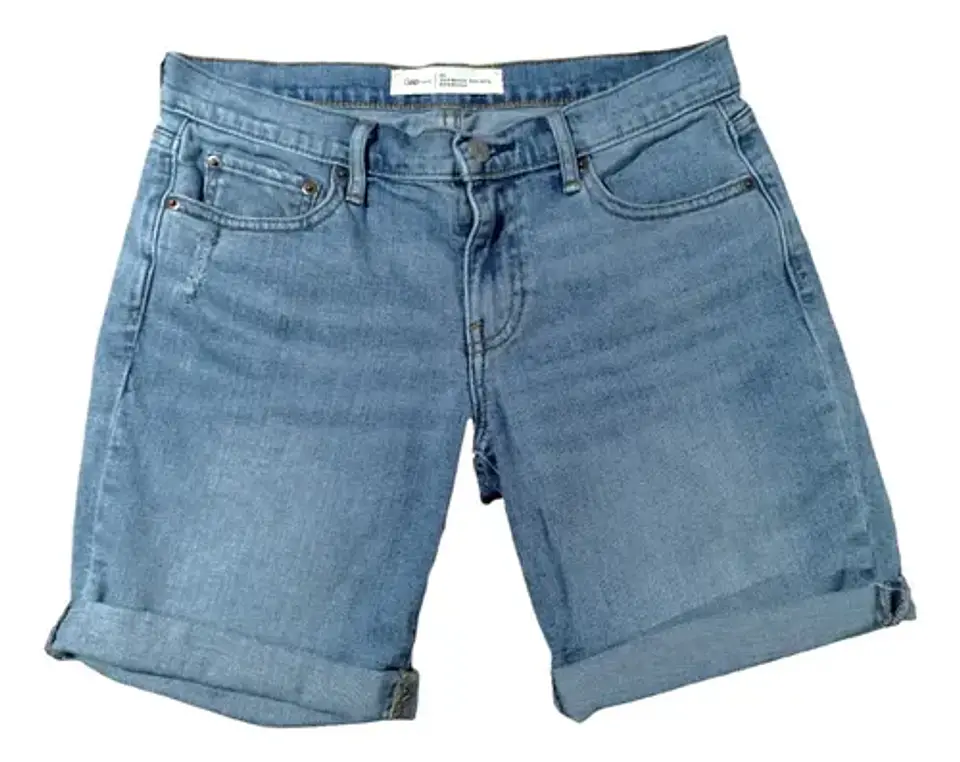 Short Bermuda Gap Denim Clásico Tiro Medio Mujer Talla 40 2