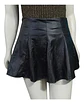 Mini Falda Negra De Cuero Sintético Con Vuelos - Talla M - Miniatura 4