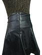Mini Falda Negra De Cuero Sintético Con Vuelos - Talla M - Miniatura 7