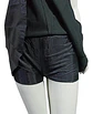 Mini Falda Negra De Cuero Sintético Con Vuelos - Talla M - Miniatura 8