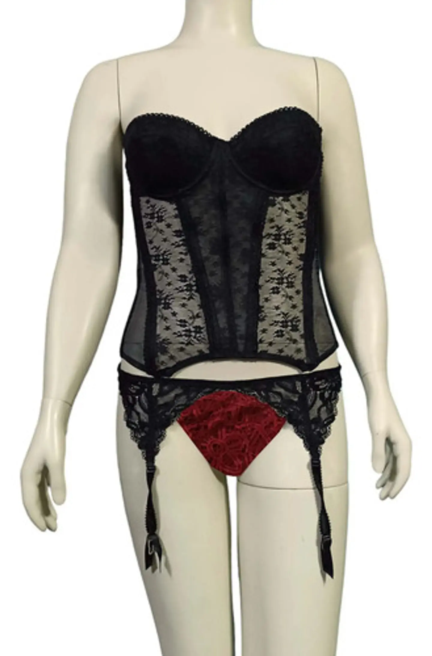 Corset Lencero Negro Con Porta Liga - La Senza  Talla M 2