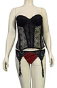Corset Lencero Negro Con Porta Liga - La Senza  Talla M - Miniatura 2