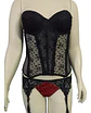 Corset Lencero Negro Con Porta Liga - La Senza  Talla M - Miniatura 3