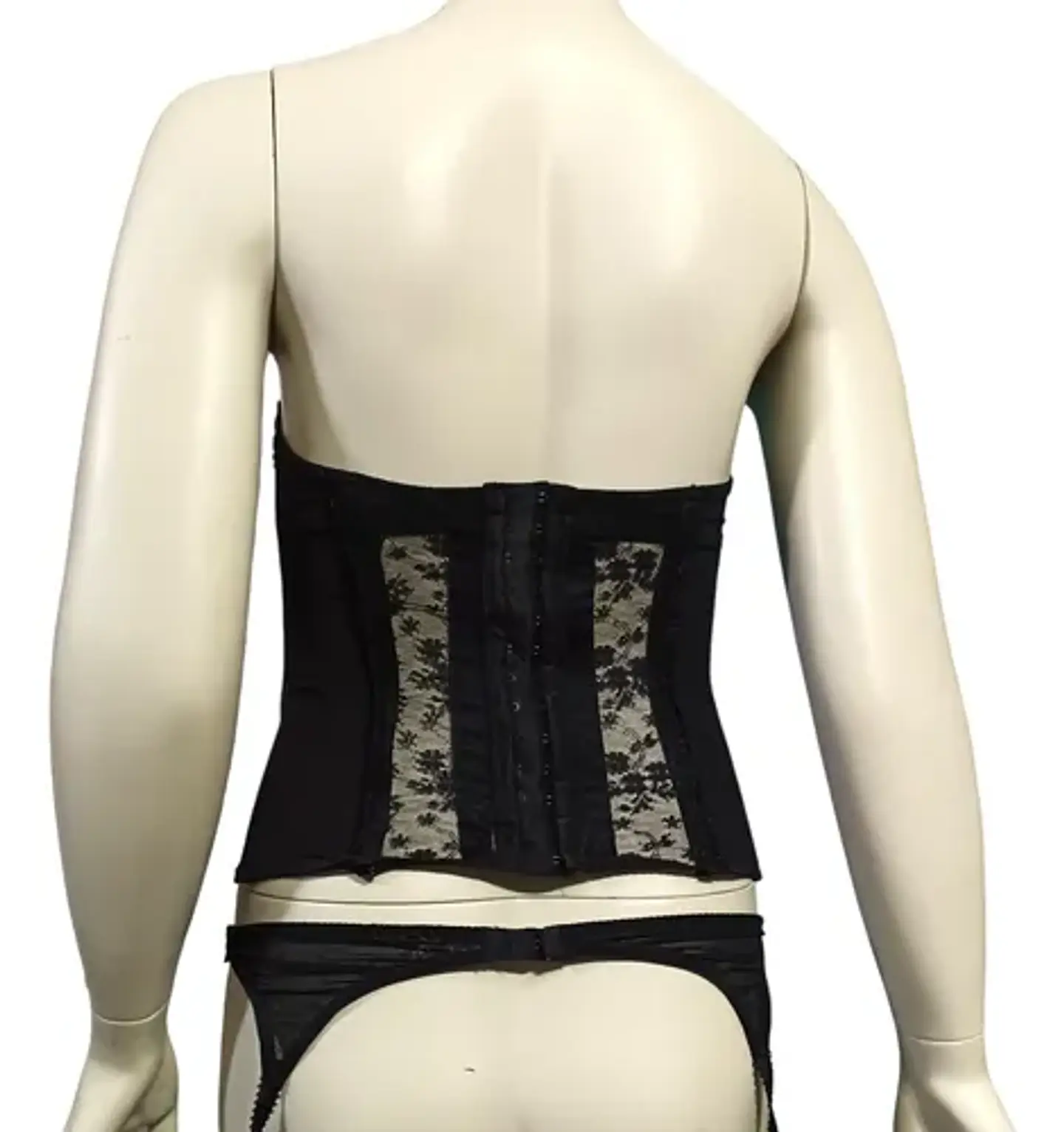 Corset Lencero Negro Con Porta Liga - La Senza  Talla M 6