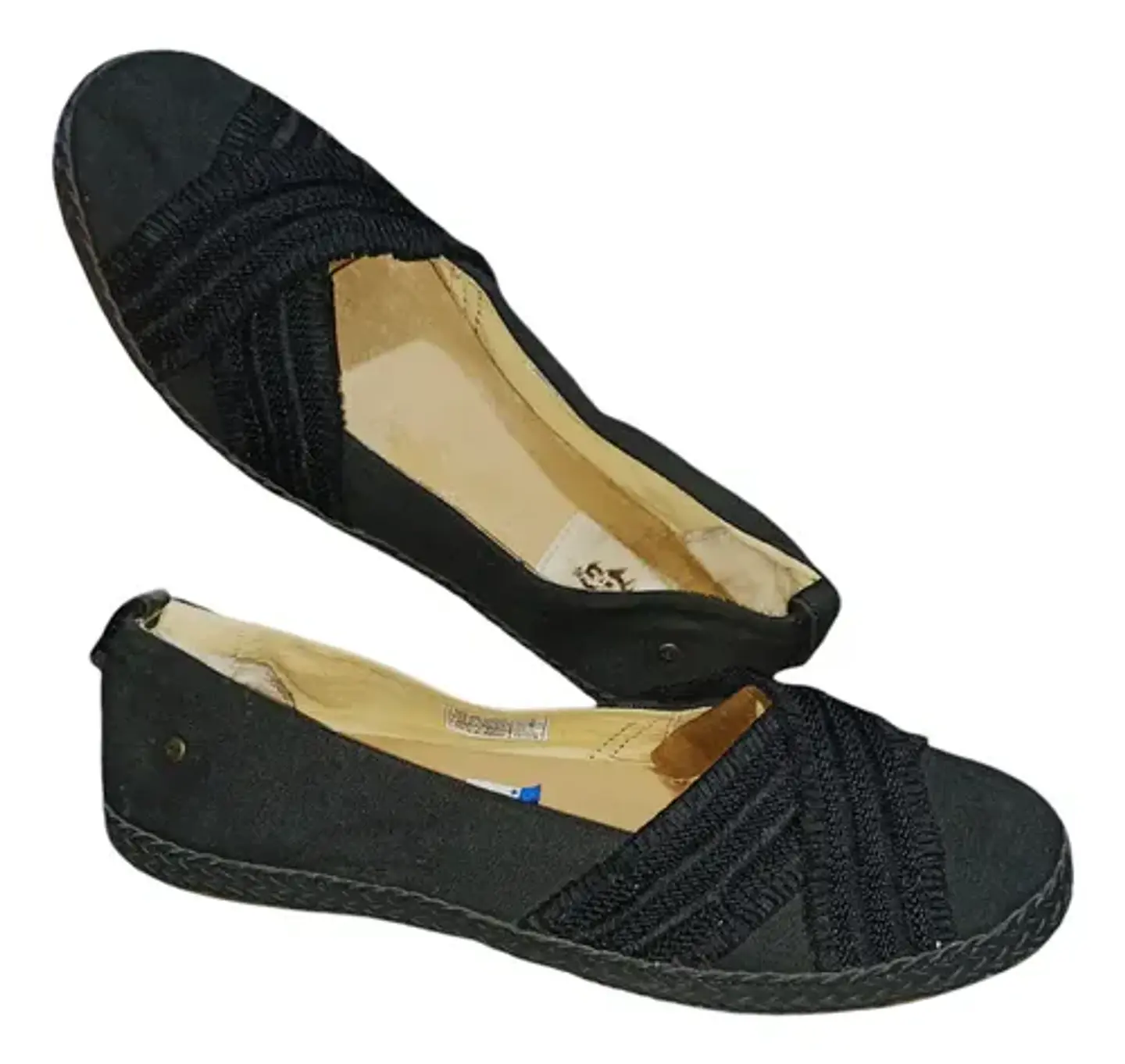 Alpargatas UGG Modelo Ynez Lona Negra Mujer - Talla 37.5 4