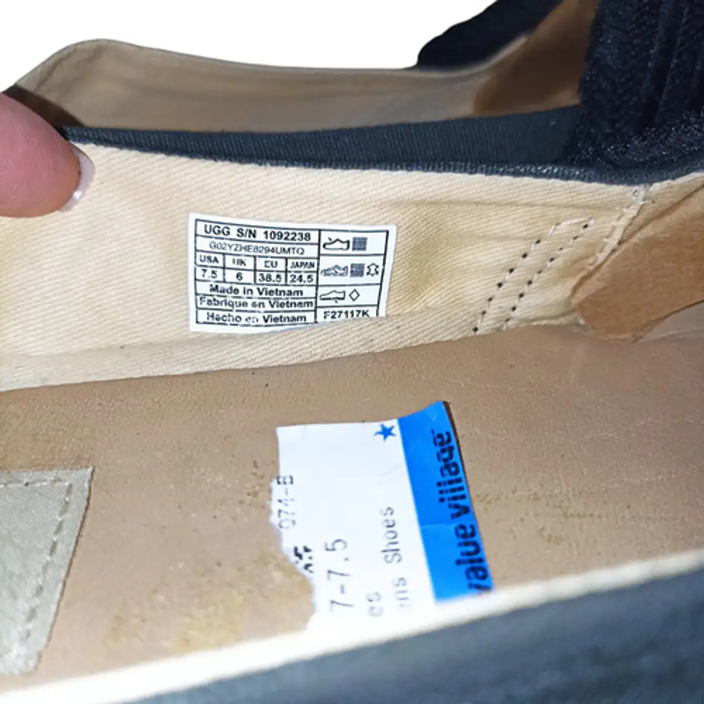 Alpargatas UGG Modelo Ynez Lona Negra Mujer - Talla 37.5 8