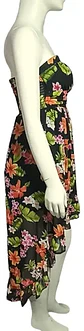 Vestido Floral Forever 21 - Strapless Asimétrico Talla M - Miniatura 4