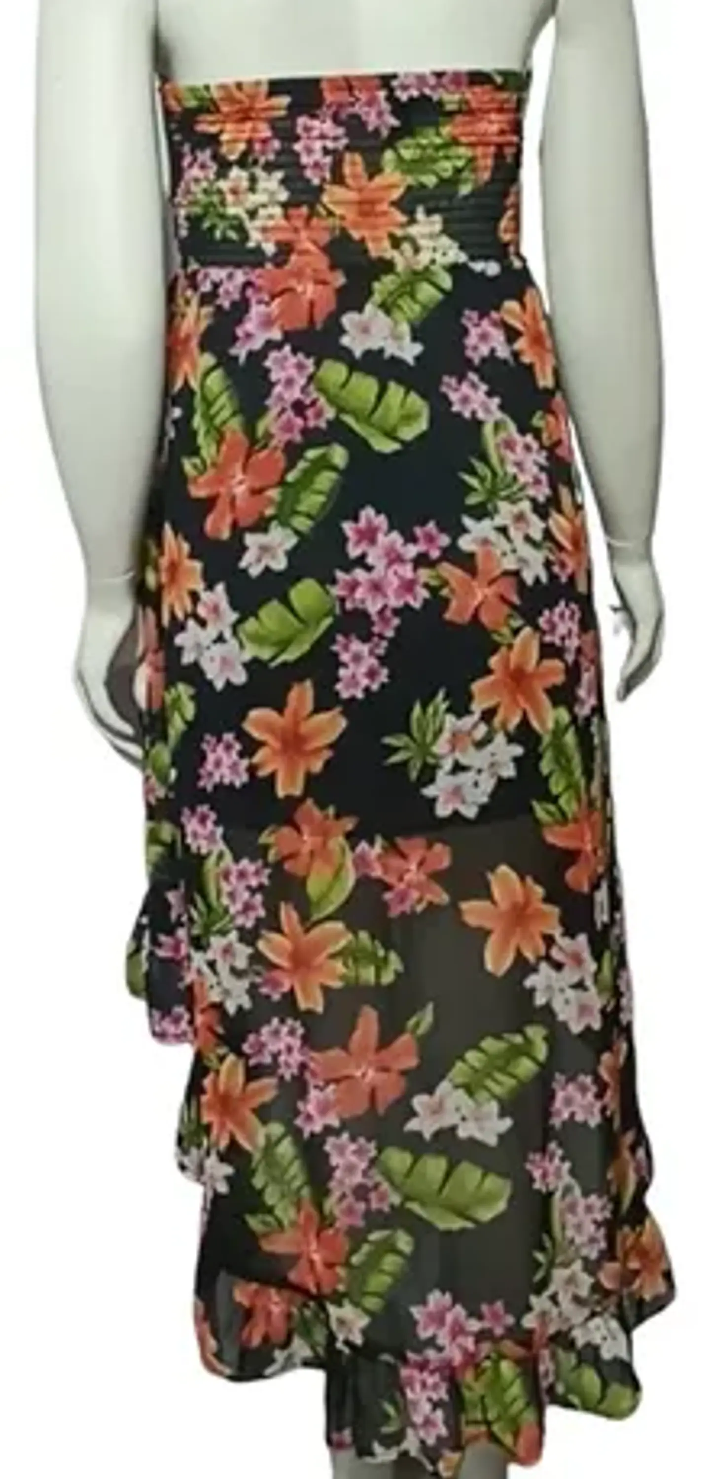 Vestido Floral Forever 21 - Strapless Asimétrico Talla M 5
