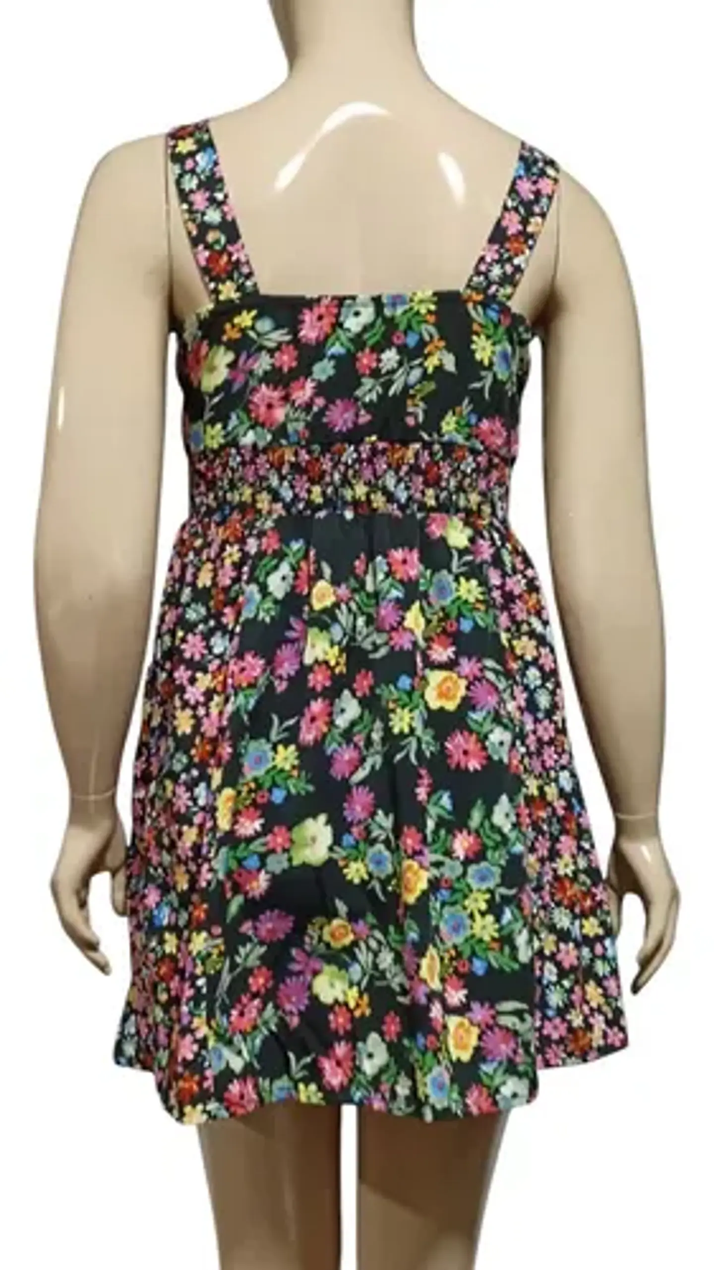 Vestido Corto Floral Cierre Frontal Y Bolsillos Quiz Talla M 8