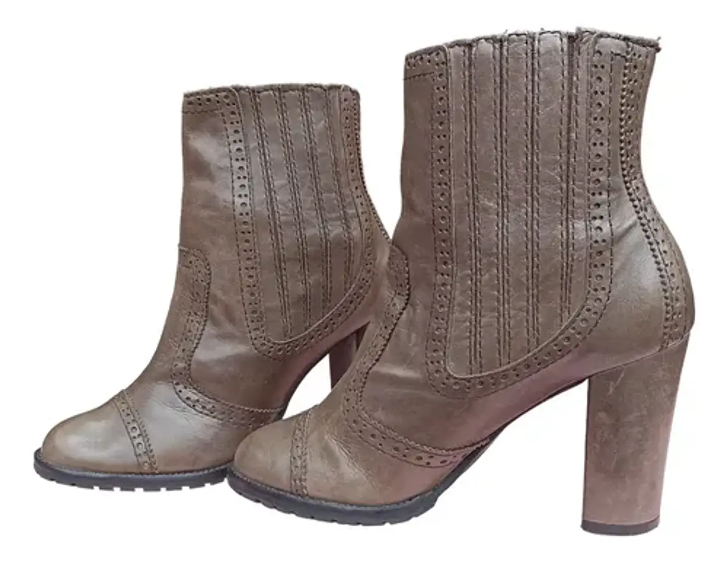 Botín De Taco Alto Y Caña Elastica Shoestock - Talla 37 2