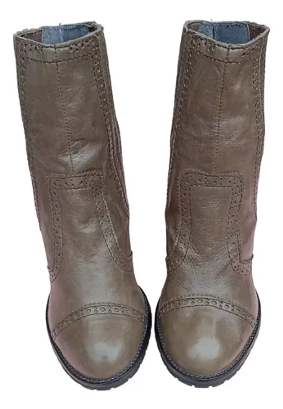 Botín De Taco Alto Y Caña Elastica Shoestock - Talla 37 3