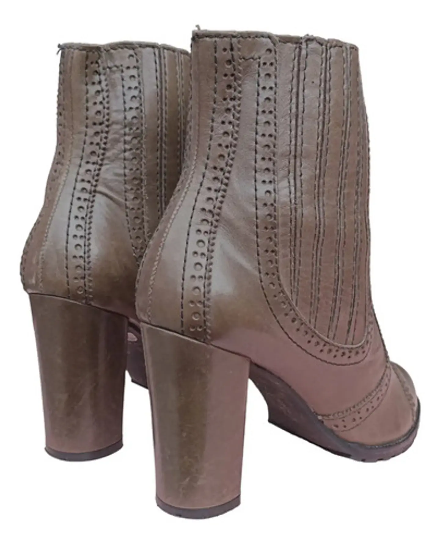 Botín De Taco Alto Y Caña Elastica Shoestock - Talla 37 5