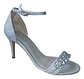 Sandalia Tacón Con Diamantes Imitación Para Mujer 38 / 38.5 - Miniatura 2
