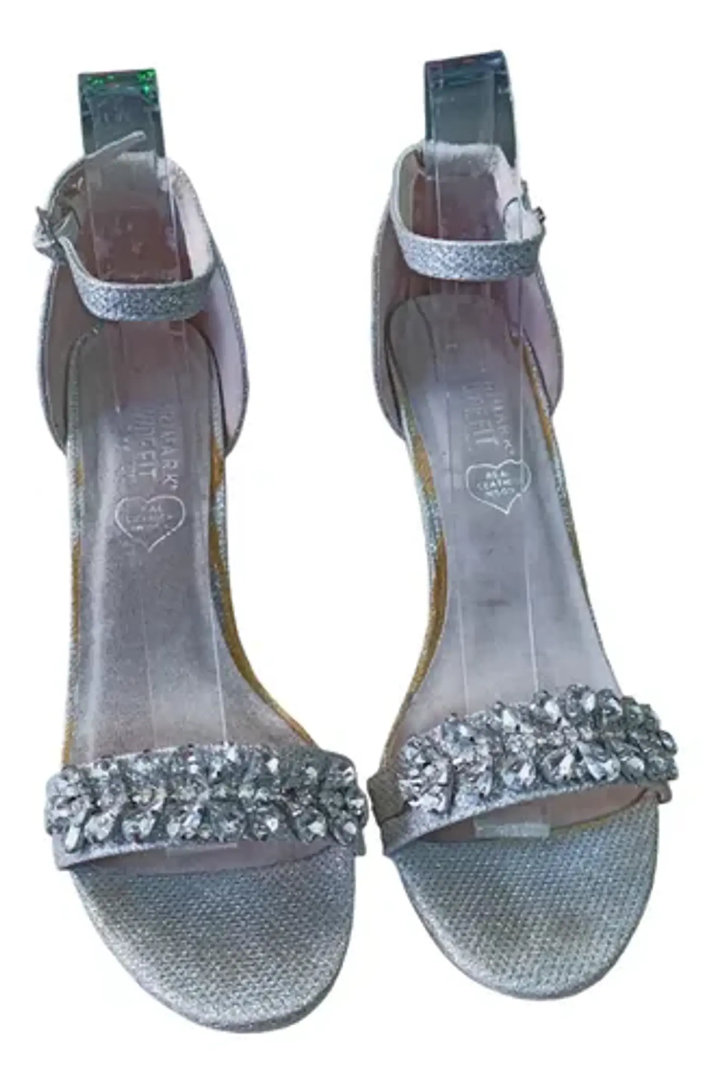 Sandalia Tacón Con Diamantes Imitación Para Mujer 38 / 38.5 3