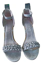 Sandalia Tacón Con Diamantes Imitación Para Mujer 38 / 38.5 - Miniatura 3