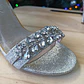 Sandalia Tacón Con Diamantes Imitación Para Mujer 38 / 38.5 - Miniatura 4