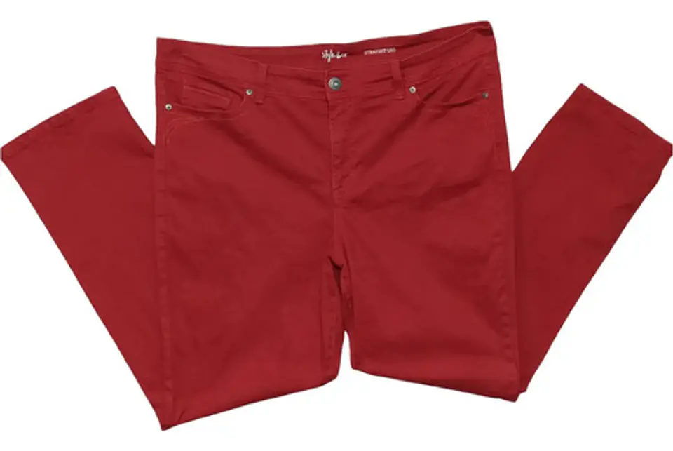 Jeans Rojos Pierna Recta Marca Style & Co. Talla 54 2