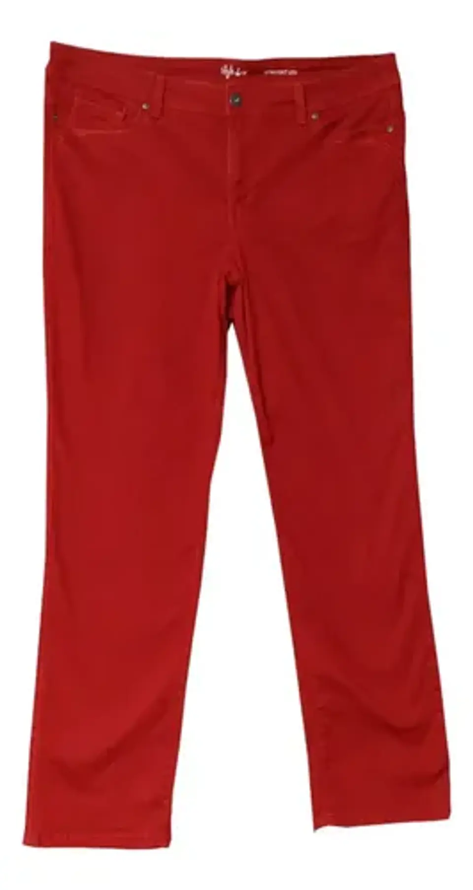 Jeans Rojos Pierna Recta Marca Style & Co. Talla 54 4
