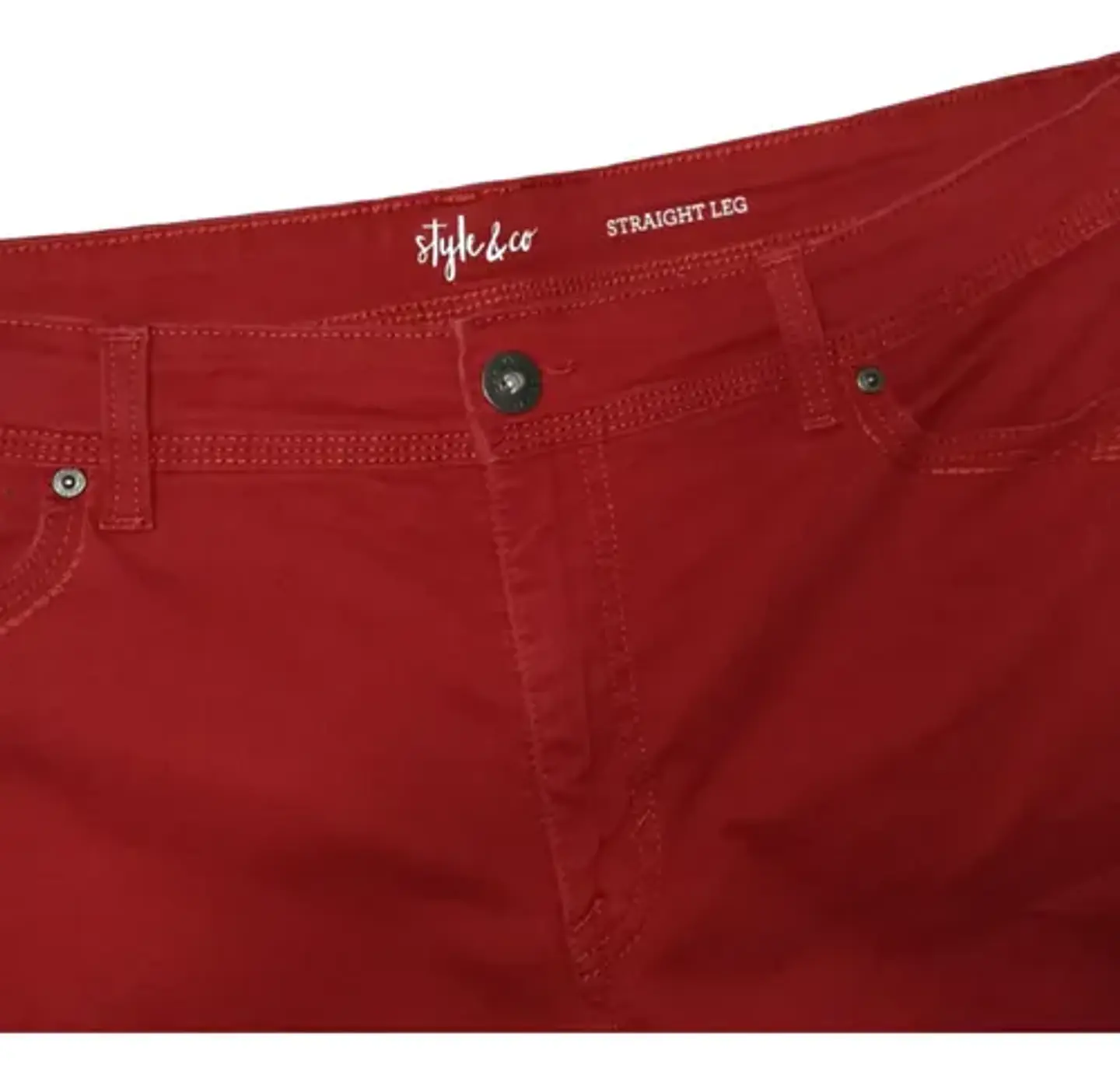 Jeans Rojos Pierna Recta Marca Style & Co. Talla 54 5