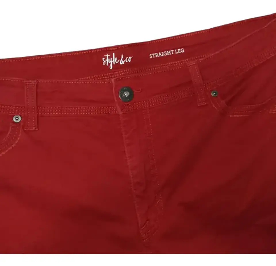 Jeans Rojos Pierna Recta Marca Style & Co. Talla 54 5