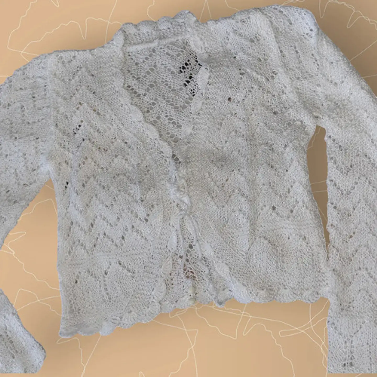 Bolero de Hilo Tejido A Mano Para Vestidos de Huasitas Niñas 6