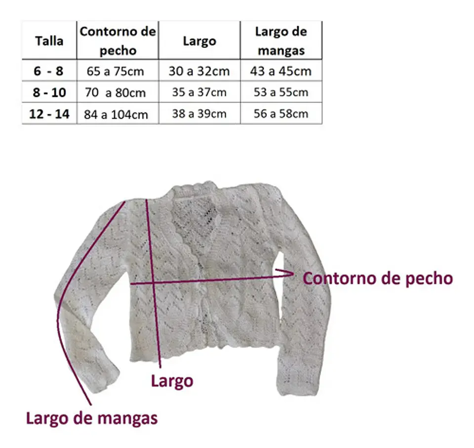 Bolero de Hilo Tejido A Mano Para Vestidos de Huasitas Niñas 7