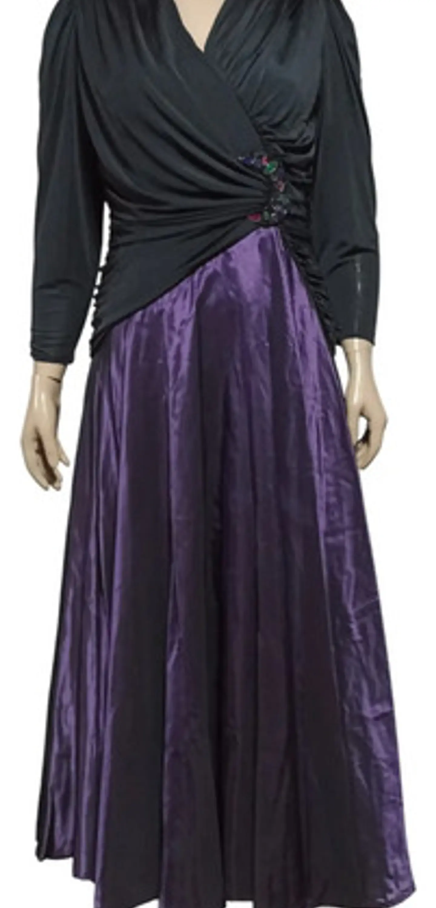 Vestido de Fiesta Vintage Años 80s Drapeado - Talla M 2