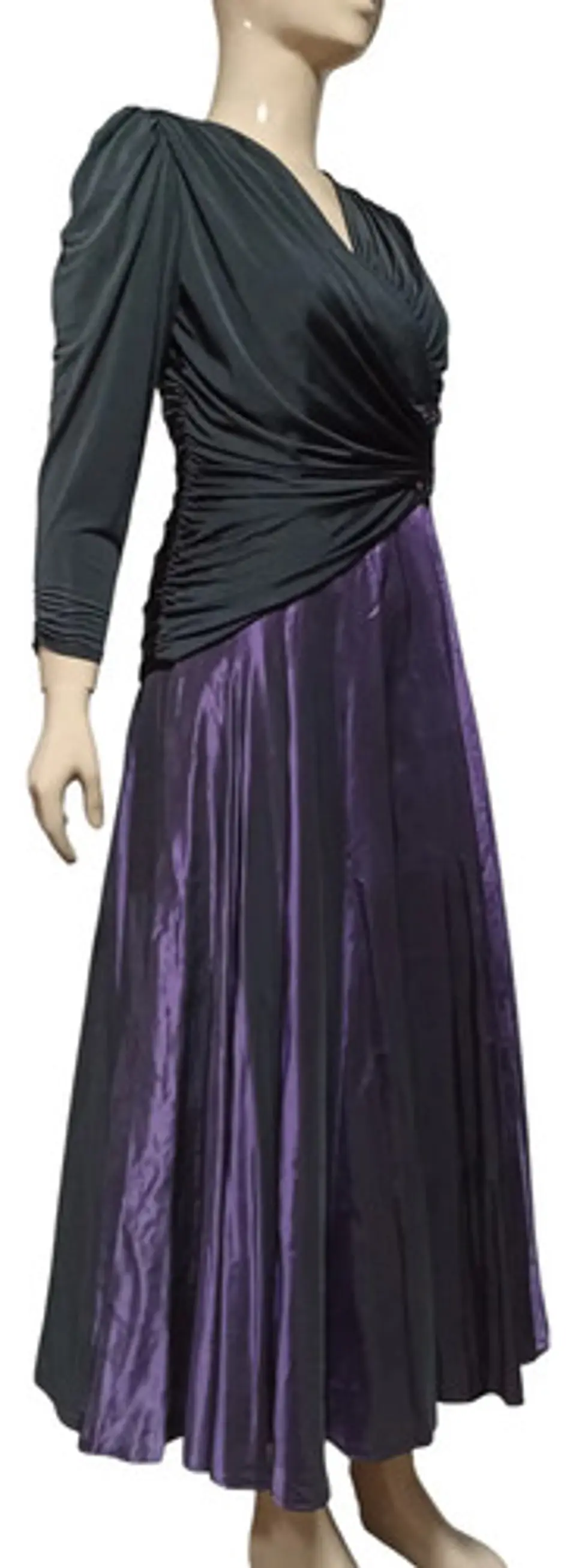 Vestido de Fiesta Vintage Años 80s Drapeado - Talla M 3