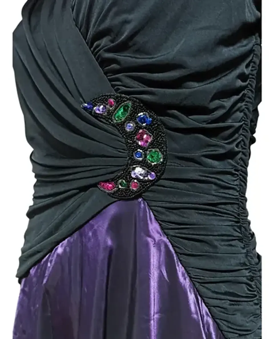 Vestido de Fiesta Vintage Años 80s Drapeado - Talla M 9