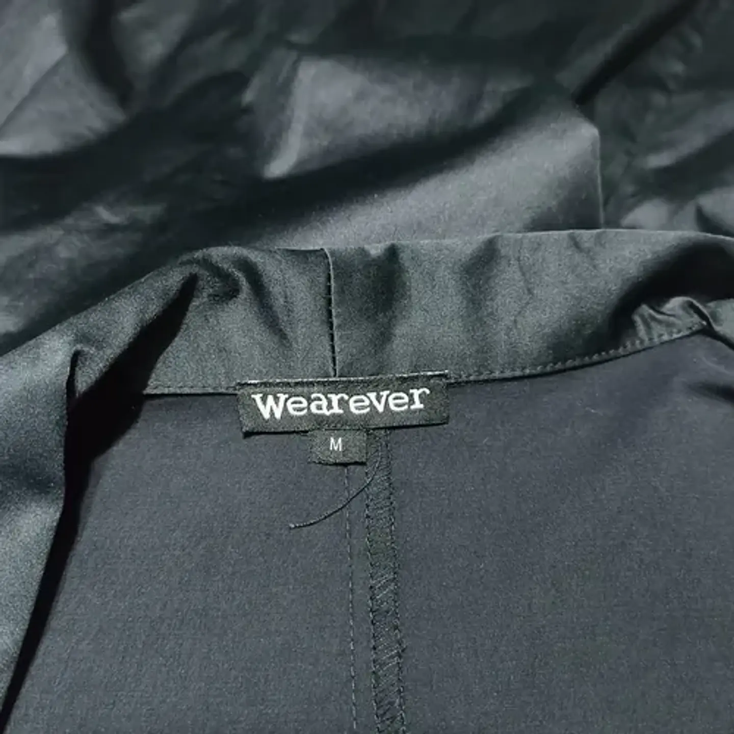 Blazer Wearever Abierto Negro Satinado Manga 3/4 - Talla M 5