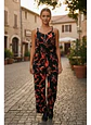 Enterito Largo Printt Negro Floral - Talla L  - Miniatura 1