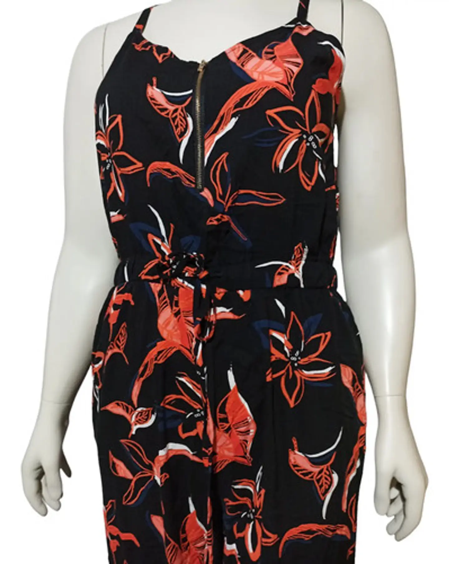 Enterito Largo Printt Negro Floral - Talla L  2