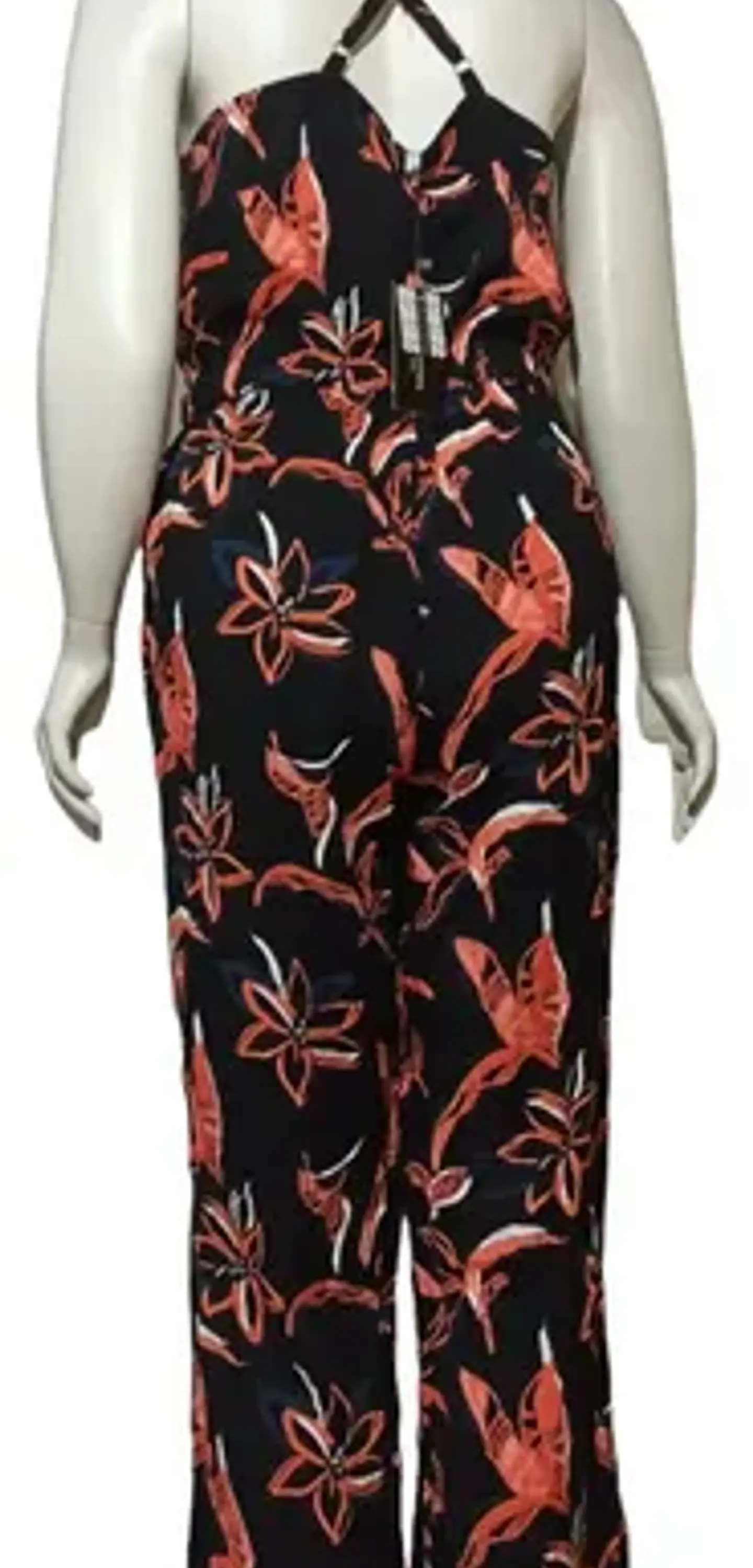 Enterito Largo Printt Negro Floral - Talla L  4
