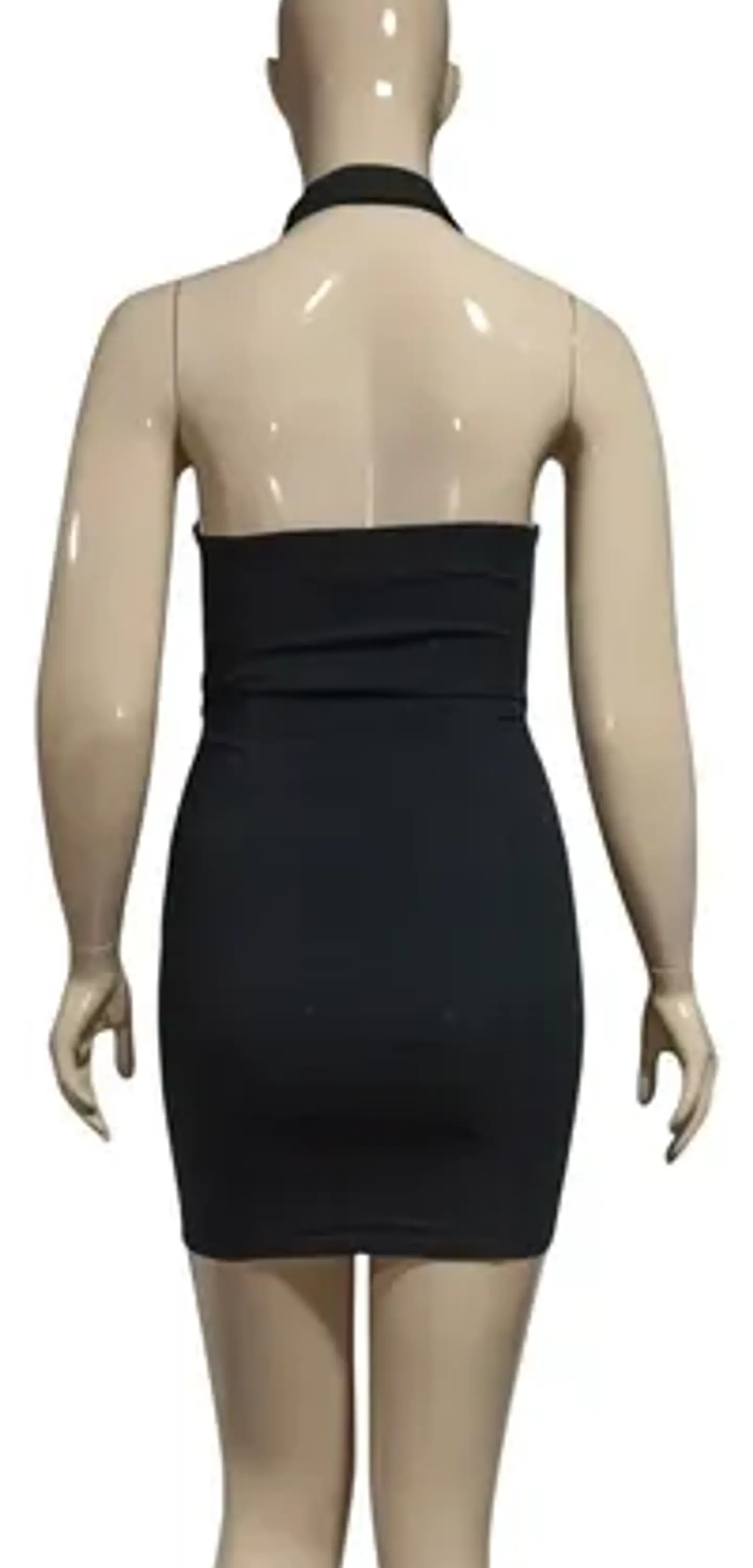 Vestido De Fiesta - Noche Ajustado Cuello Camisero Talla M 8