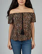 Blusa Leopardo Mossimo Hombros Descubiertos - Talla M - Miniatura 1